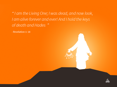 Happy Resurrection Day!! flat forever god graphic happy resurrection day illustration jesus orange spiritual