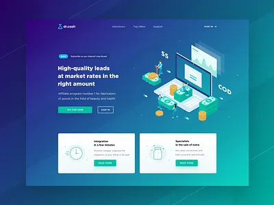 DrCash Hero Block advertisement affiliate beauty click cpa health hero ico landing network nutra traffic