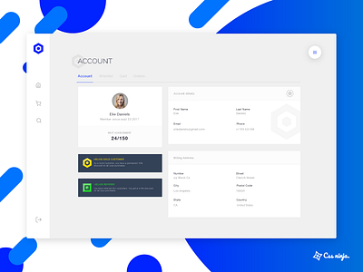 Helios - Account page account app cssninja dashboard ecommerce helios profile