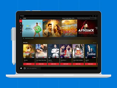 BookMyShow UWP – Desktop bookmyshow case study desktop movie responsive ui uwp windows 10