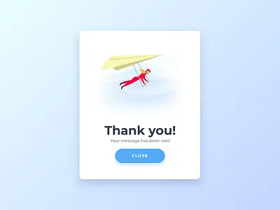 Interface Illustration: Message Sent graphic design icons8 illustration interface interface illustration message message sent paper plane popup ui ux window