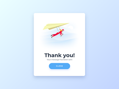 Interface Illustration: Message Sent graphic design icons8 illustration interface interface illustration message message sent paper plane popup ui ux window