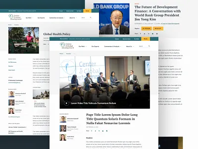 Center for Global Development Additional Templates academic advocacy flexible layouts inline elements institution policy responsive design thinktank ui design web design