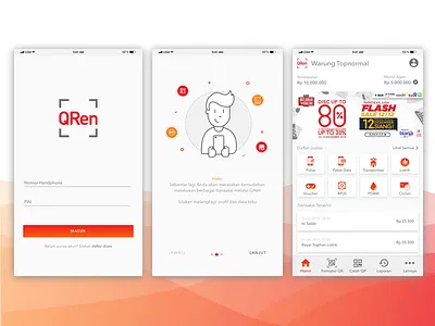 QR Payment Apps android app cashless clean ios mobile payment qr sme ui ux