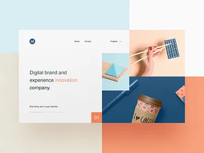 Creative Agency Website agency colours flat header illustration landing portfolio ui ux web website