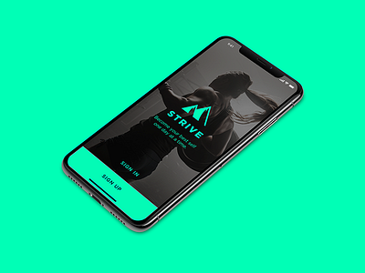 Strive iOS App Part I application athletics branding design exercise gym ios logo mobile typography ui ux