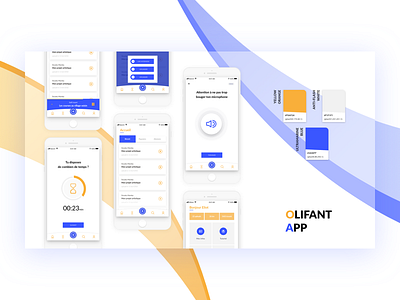 Olifant App app bicolors card color gradient ios list mobile nekideva ui ux
