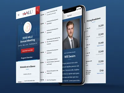 AALU Mobile Event advertising advocacy association desktop diversity event insurance interior page politics responsive ui design web design