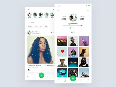Vinyls 💿 + 2 Dribbble Invites app concept digital dribbble interface invite mobile social ui ux vinyls