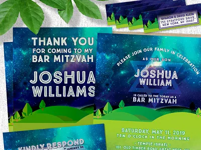 Great Outdoors Bar Mitzvah Invitation Suite bar mitzvah invitation suite print design printed invitations