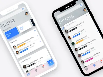 Bizform App concept app document management folder form ui