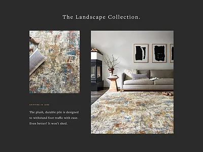 spring preview microsite layout rugs simple typography ui web