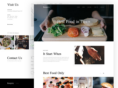 Restaurant Profile food homepage landing page restaurant ui ux