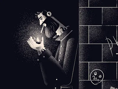 Fire & the Thud black character design editorial illustration late night smoke tattoo