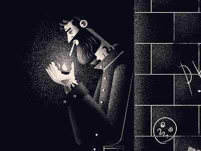 Fire & the Thud black character design editorial illustration late night smoke tattoo