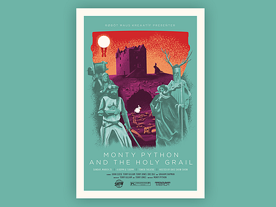 Monty Python and the Holy Grail Poster huge teeth its only a model monty python movie poster