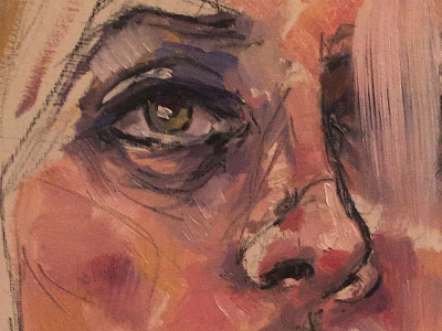 girl drawing eye female girl illustration line makeup oil painting pretty