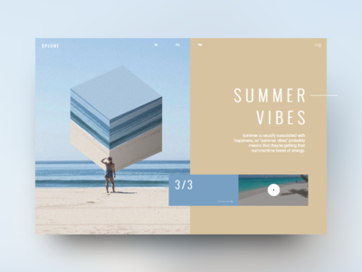 Xplore slider #3 color ui landscapes mondrianizm scenery uidesign ux uxdesign