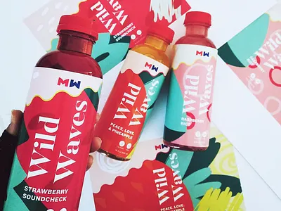 Wild Waves - April Fools branding bright colorful festival illustration label middle waves music festival packaging tablet