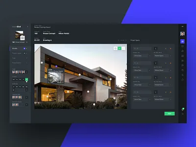 Dark Architect ⚫ architect cms dark dashboard design plan theme ui web