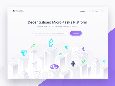 Crypto Illustration buildings city clean crypto illustration ui ux web website white