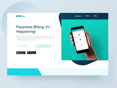 Billeasy New Website color gradient landing page uiux web ui website