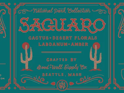 Saguaro Candle // Good & Well Supply Company candle hand lettering made in america small batch typography