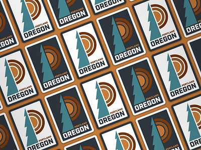 Portland Patch badge oregon patch portland stumptown sun trees wild