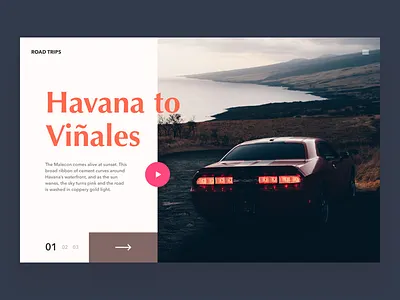 Road Trips design road travel trips ui ux web