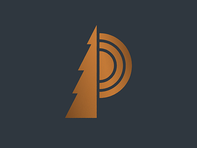 Portland "P" oregon patch portland stumptown sun tree wild