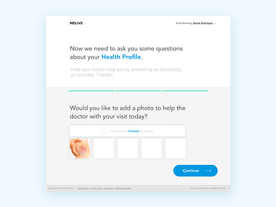 MDLIVE Patient Portal Re-Design dashboard doctor medical medicine telemedicine upload web