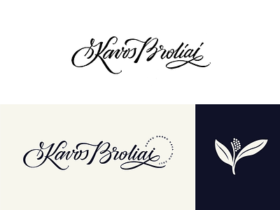 Kavos Broliai brand branding classic coffee concept flow lettering lithuania logo type