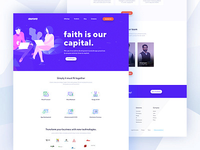 Aurora || Agency Landing Page agency business clean color flat landing page minimal software house startup trend uiux