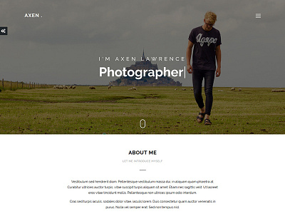 Axen - Personal Portfolio WordPress Theme athenastudio bootstrap onepage personal portfolio resume retina shortcode theme translation vcard wordpress