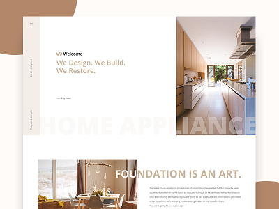 Home Appliance Web Layout Design (WIP) furniture interior design landing page modern interior design web design web layout
