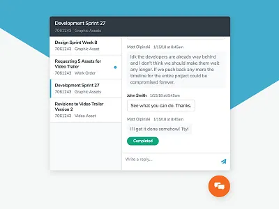 Flyout Chat Window chat conversation flyout popup thread window