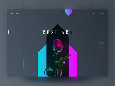 Moyara landing page clean design emotion gradient header landing minimal mystic ui ux web website