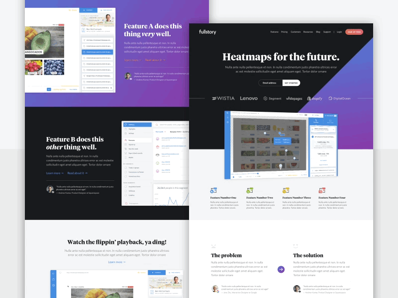 FS Landing Page Templates clean colorful colors landing minimal