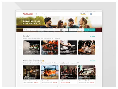 Discovery Home Restorando desktop discovery home ui ux