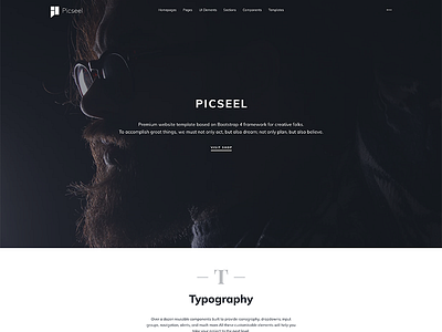 Picseel-Bootstrap 4 UI-KIT bootstrap4 clean design template