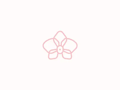 Orchid Logo branding cosmetic logo organic pink