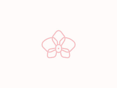 Orchid Logo branding cosmetic logo organic pink