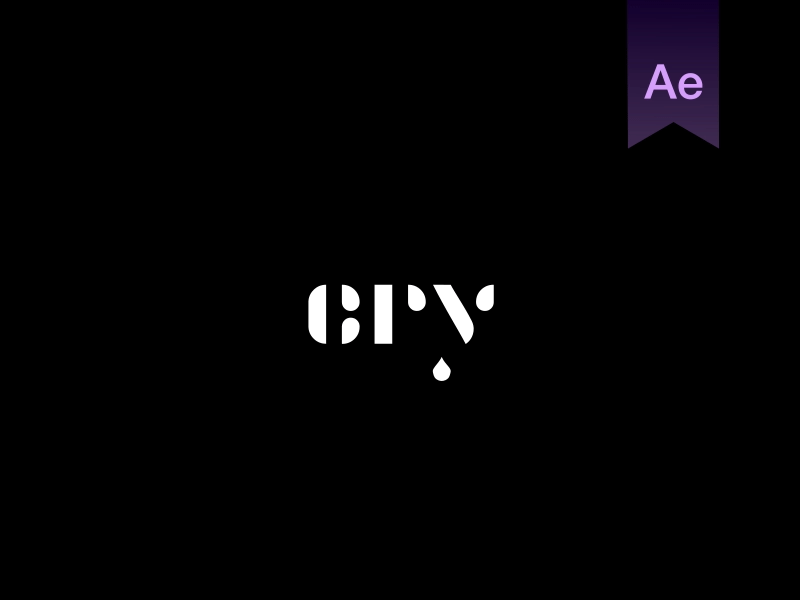 c r y gift brand creative cry icon logo logotype mark minimal simple tear type typography