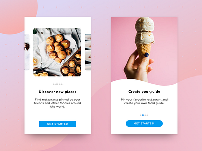 Walkthrough Concept app clean color concept food interface minimal mobile simple ui ux walkthrough