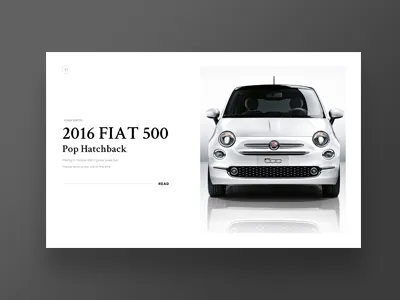 Car Magazine website product page concept design