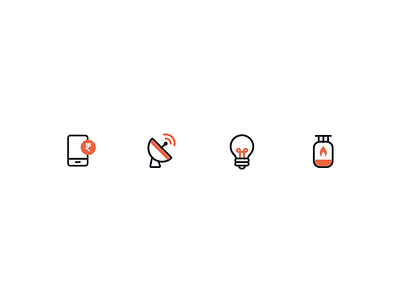 Bill Payment Icons bill billpayment design dth electricity gas icon line payment postpaid ui wallet