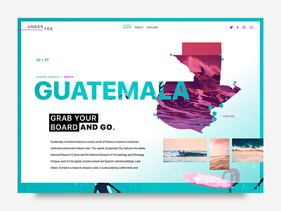 Surf Report - 2 design interface landing page layout report surf ui ux web web design