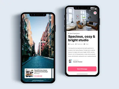 Book apartment using AR - Daily UI Challenge app augmented reality interaction design minimalist ui user experience ux ux design vr web design