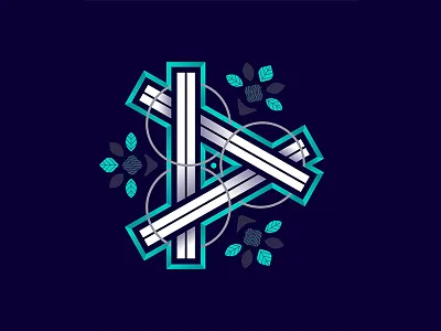 36daysoftype - D 36 36daysoftype d days leafs line of sticks type vector