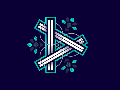 36daysoftype - D 36 36daysoftype d days leafs line of sticks type vector